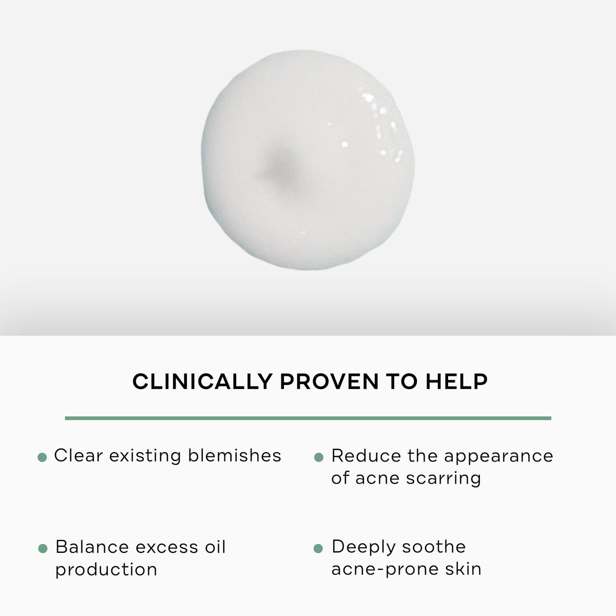 Closeup texture of Replenix 10% spot gel, smooth and lightweight.