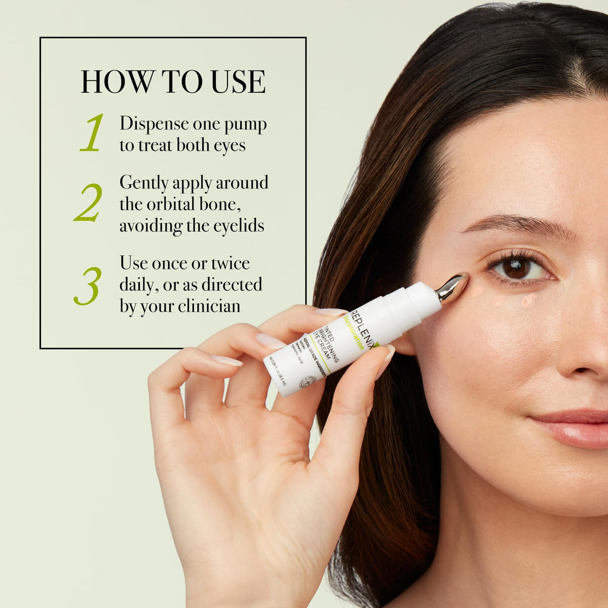 Replenix eye cream peptides Edelweiss close-up suggests firming benefits.