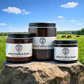Reroot Organics balm on face and body for nourishing moisture