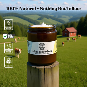 Reroot Organics Naked Tallow Balm whipped texture detail for easy skin application