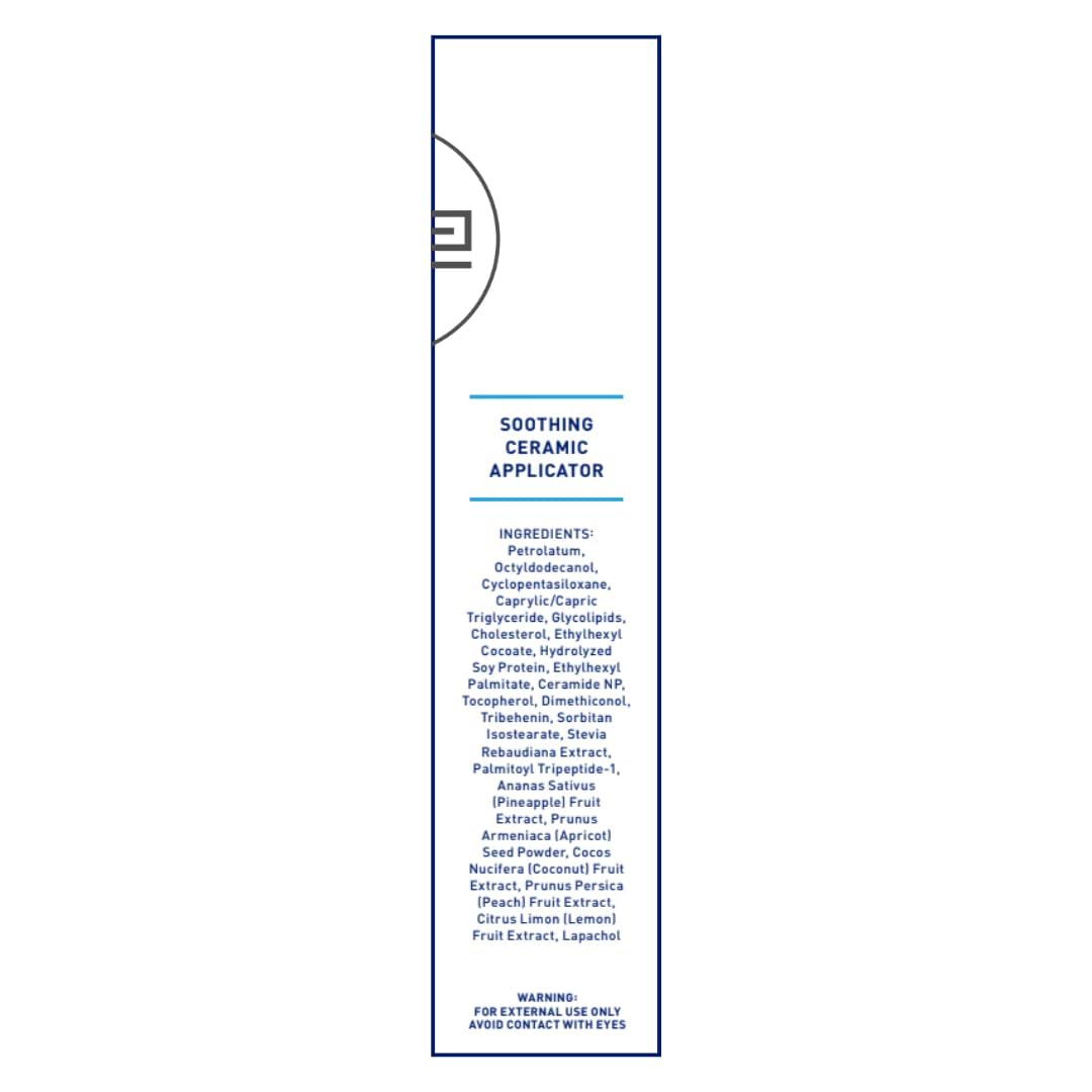 RescueMD Restorative Lip Treatment application on lips shows even glide and cooling feel.