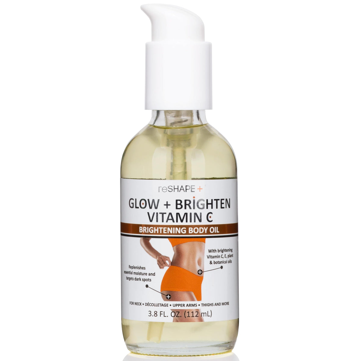Reshape+ Vitamin C Body Oil applied to skin after shower for hydration