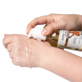 Reshape+ Vitamin C Body Oil pump dispensing for easy application