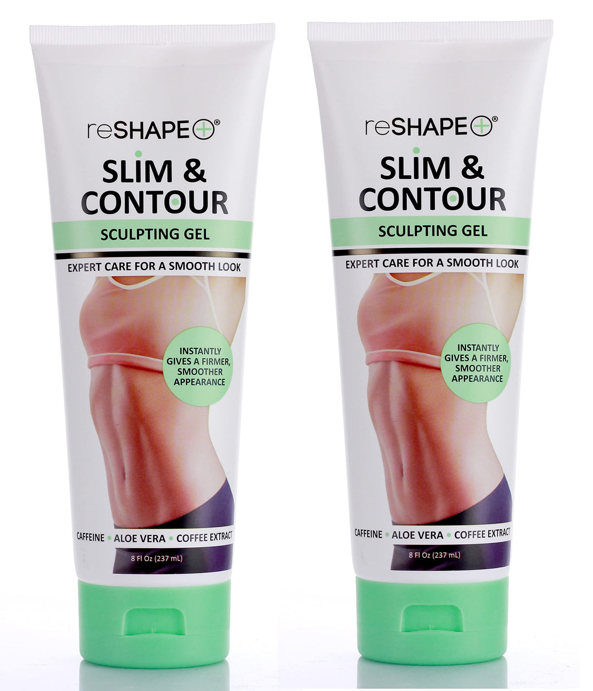 Reshape+ anti-cellulite gel bottle for daily massage and firmer-looking skin.