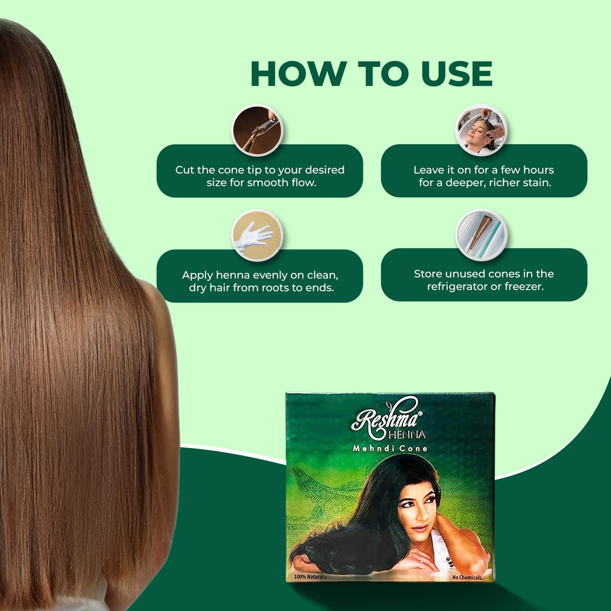 Reshma Beauty Ready-to-Use Henna Paste Cone for mess-free application