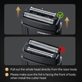 RESNOMI shaver three speeds to tailor pressure for sensitivity