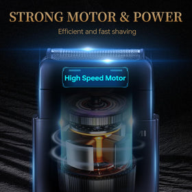 RESNOMI shaver LCD display clearly shows battery and speed status