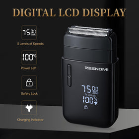 RESNOMI shaver Type-C charging for fast, convenient power