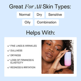 Rest Religion Ultimate Glow with ceramides supports skin barrier and comfort.