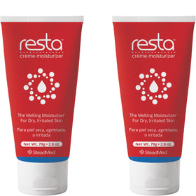 Resta Creme Moisturizer pack of two bottles for lasting hydration.
