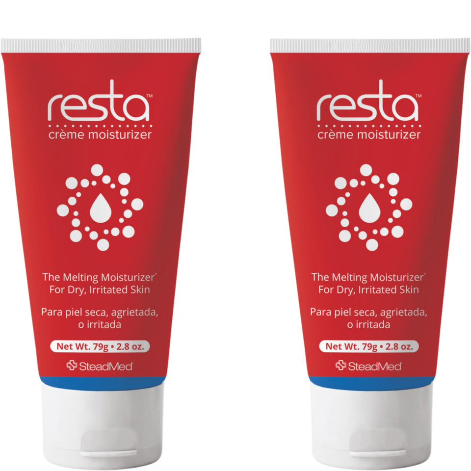 Resta Creme Moisturizer pack of two bottles for lasting hydration.