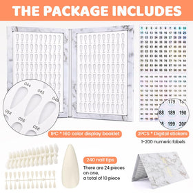 Restynic color display chart helps locate bottles by number quickly.