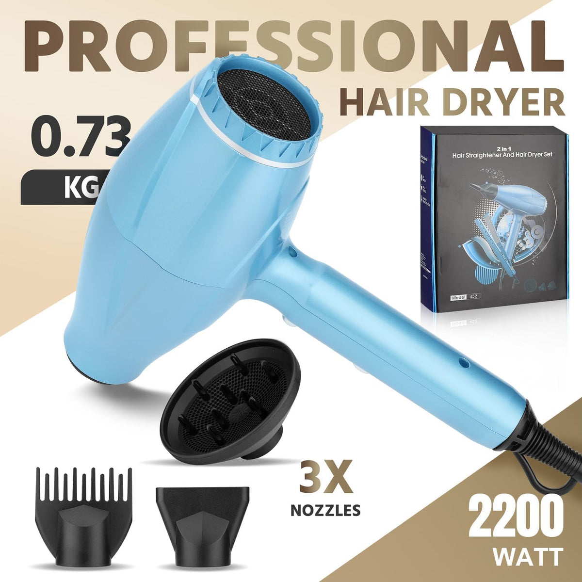 RESUXI nozzle-concentrator attachment concentrates airflow for precise styling