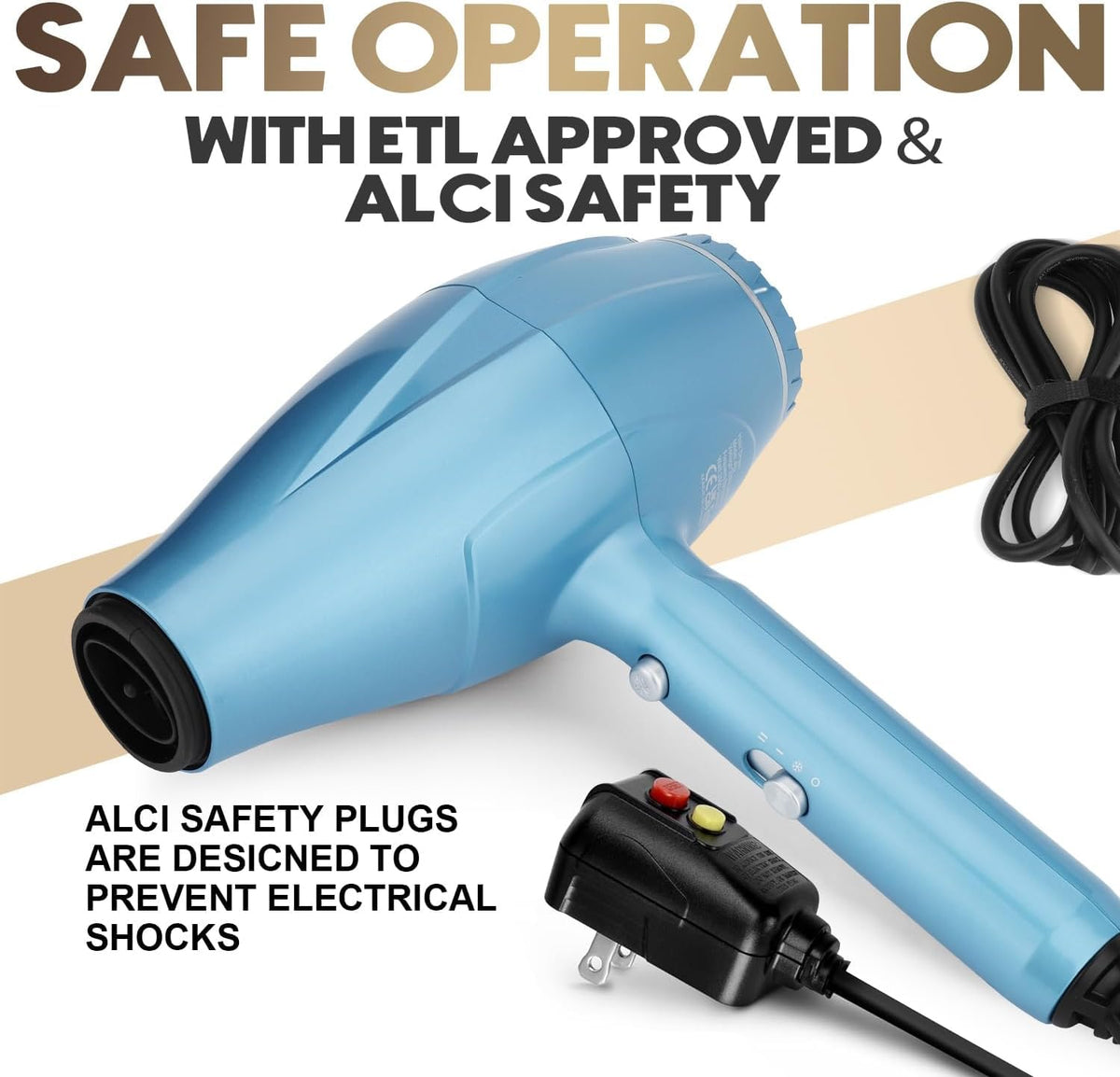 RESUXI safety features and 360-degree cord for safe, comfortable use