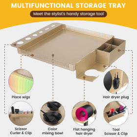 Retain Time adjustable-height salon tray from 26 to 43 inches for flexible workstation setup