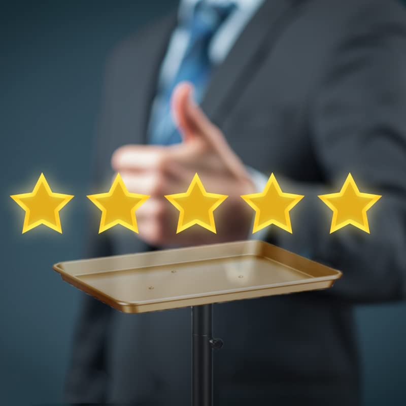 Retain Time premium tray adjustable height demonstrates versatile setup for different workstation heights
