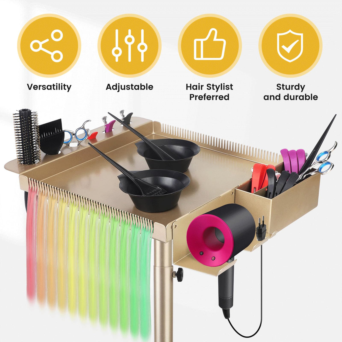 Retain Time multi-function salon tray designed for professionals with categorized storage