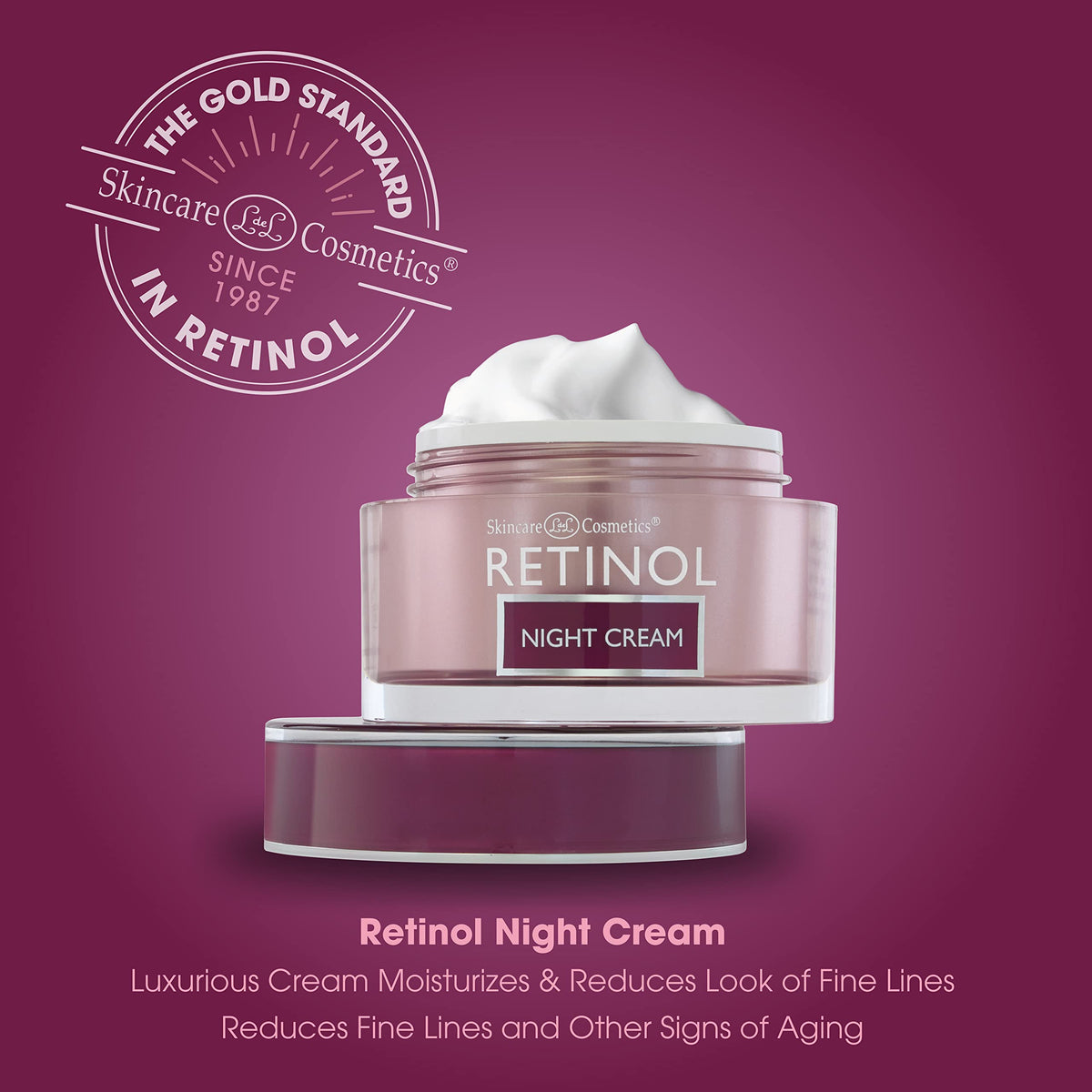Retinol LIVAURA night cream application demonstrates easy nightly skincare routine.
