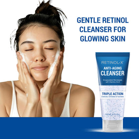 RETINOL-X anti-aging cleanser gel formula dispenses evenly