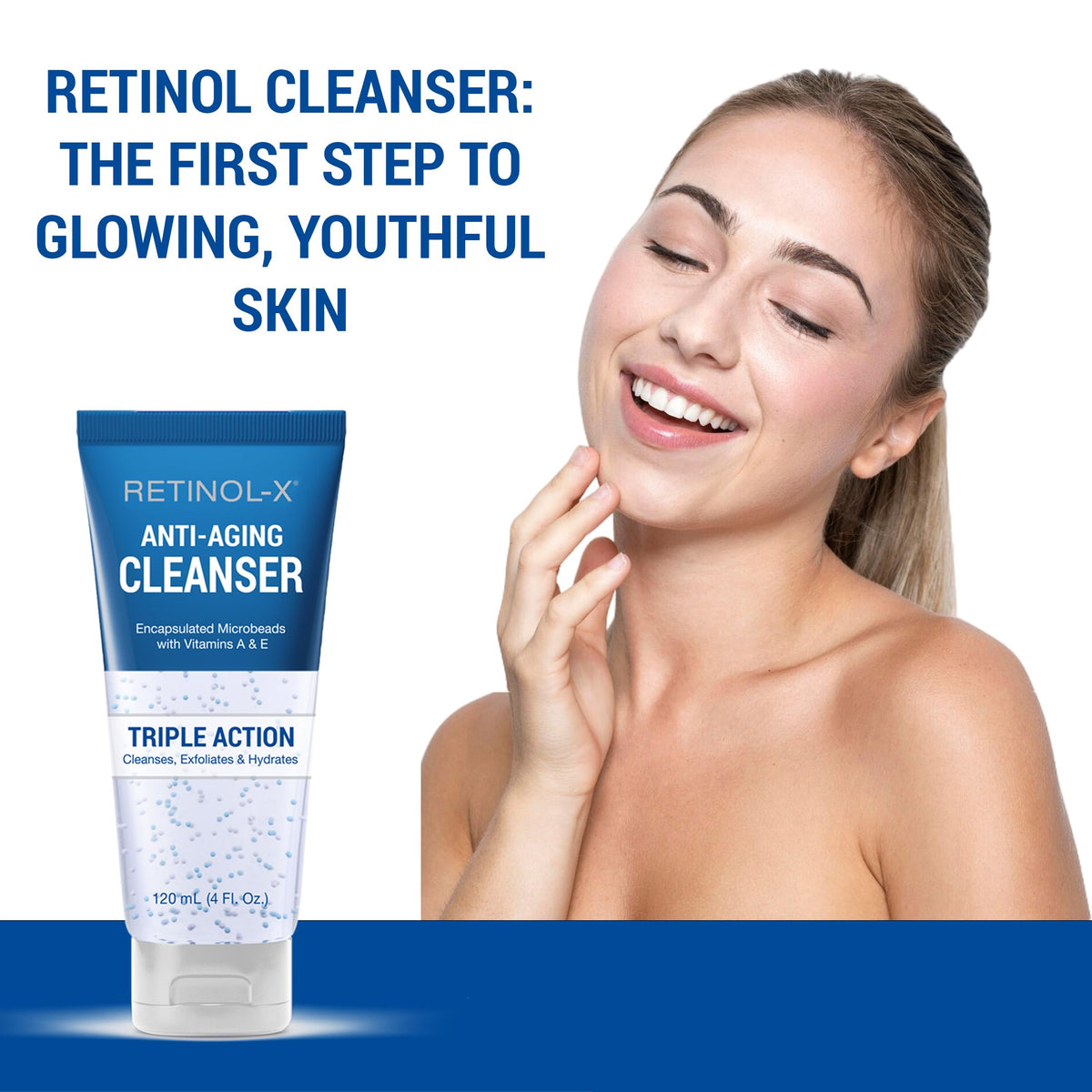 RETINOL-X anti-aging cleanser routine setup for daily use