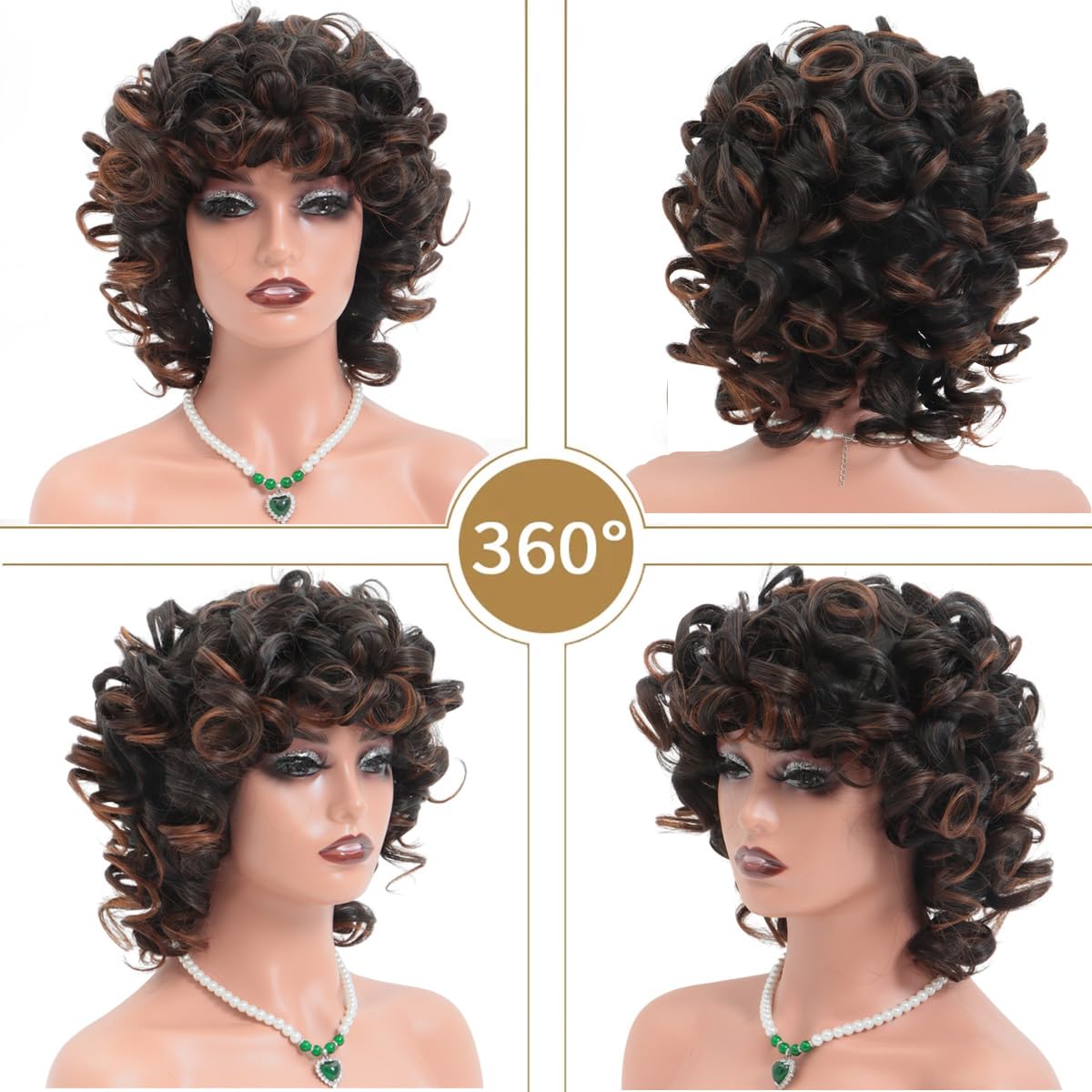 Retoleca wig on mannequin demonstrates natural fall and bangs for confident wear.