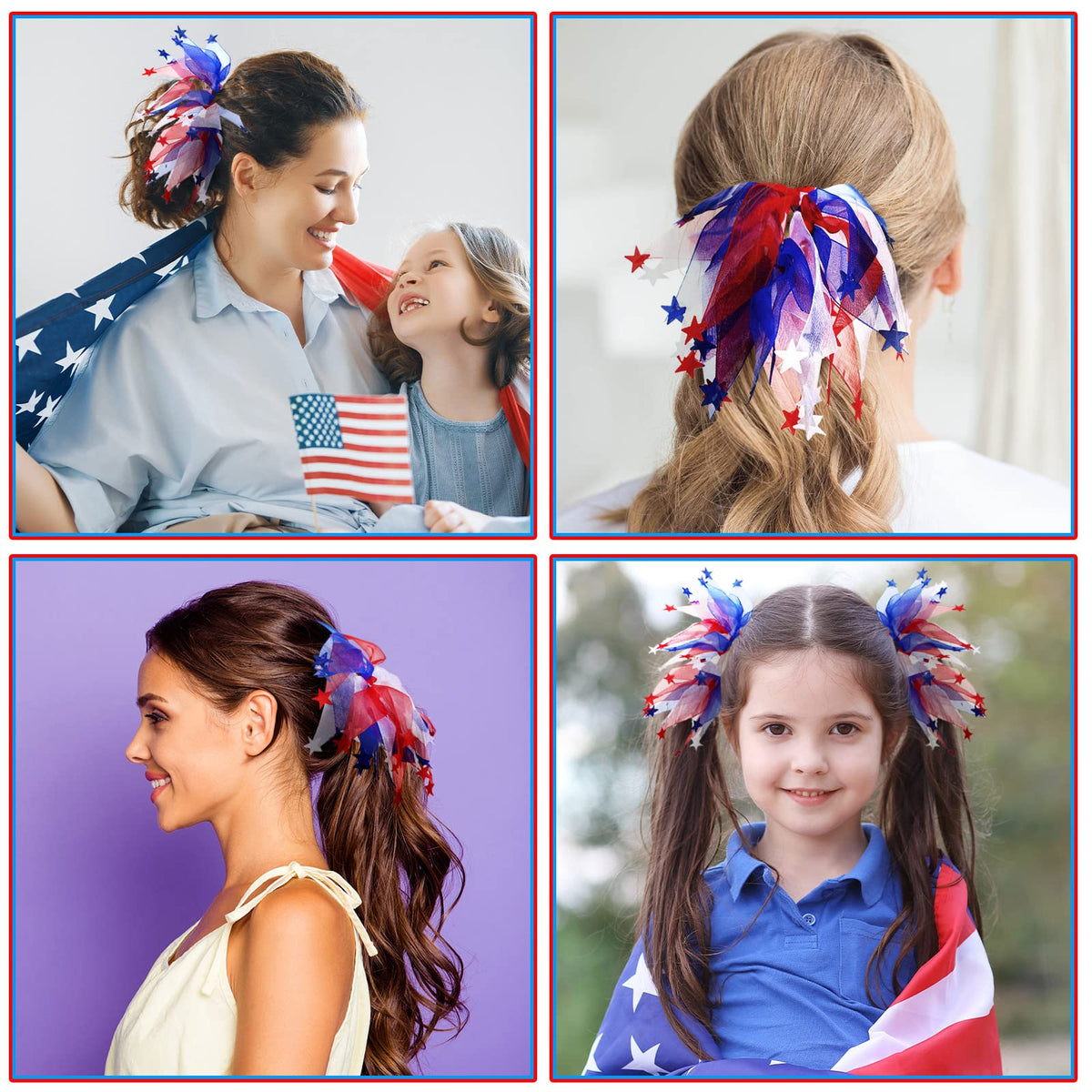 Retrowavy gift-ready patriotic hair accessory for friends and family
