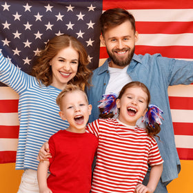 Retrowavy women's hair tie American flag style for celebrations
