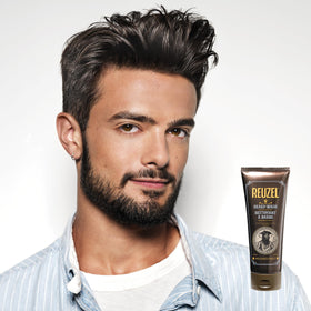 REUZEL Clean & Fresh Beard Wash foam ready to cleanse and hydrate.