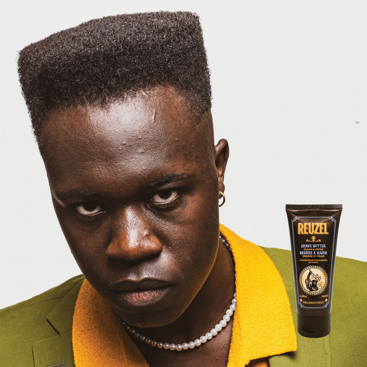 REUZEL Clean & Fresh Shave Butter moisturizes dry skin for a comfortable shave.