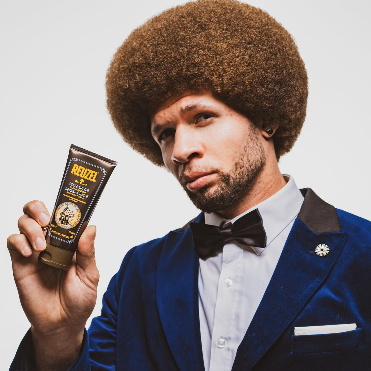 REUZEL Clean & Fresh Shave Butter close-up hints at nick-free shave potential.