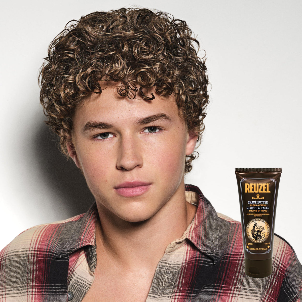 REUZEL Clean & Fresh Shave Butter texture slick highlights easy glide and conditioning.