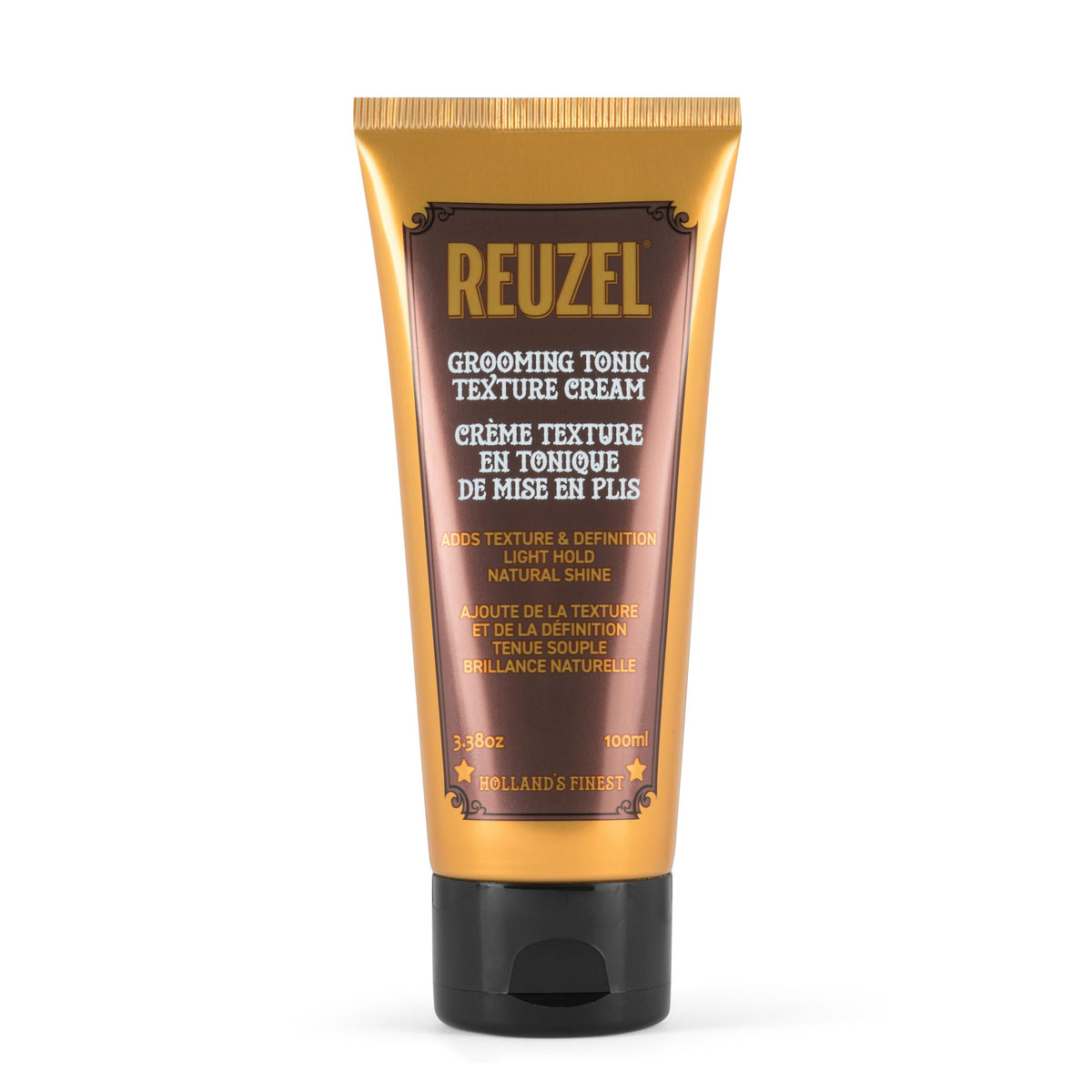 REUZEL Grooming Tonic Texture Cream bottle offers lightweight texture for subtle definition.