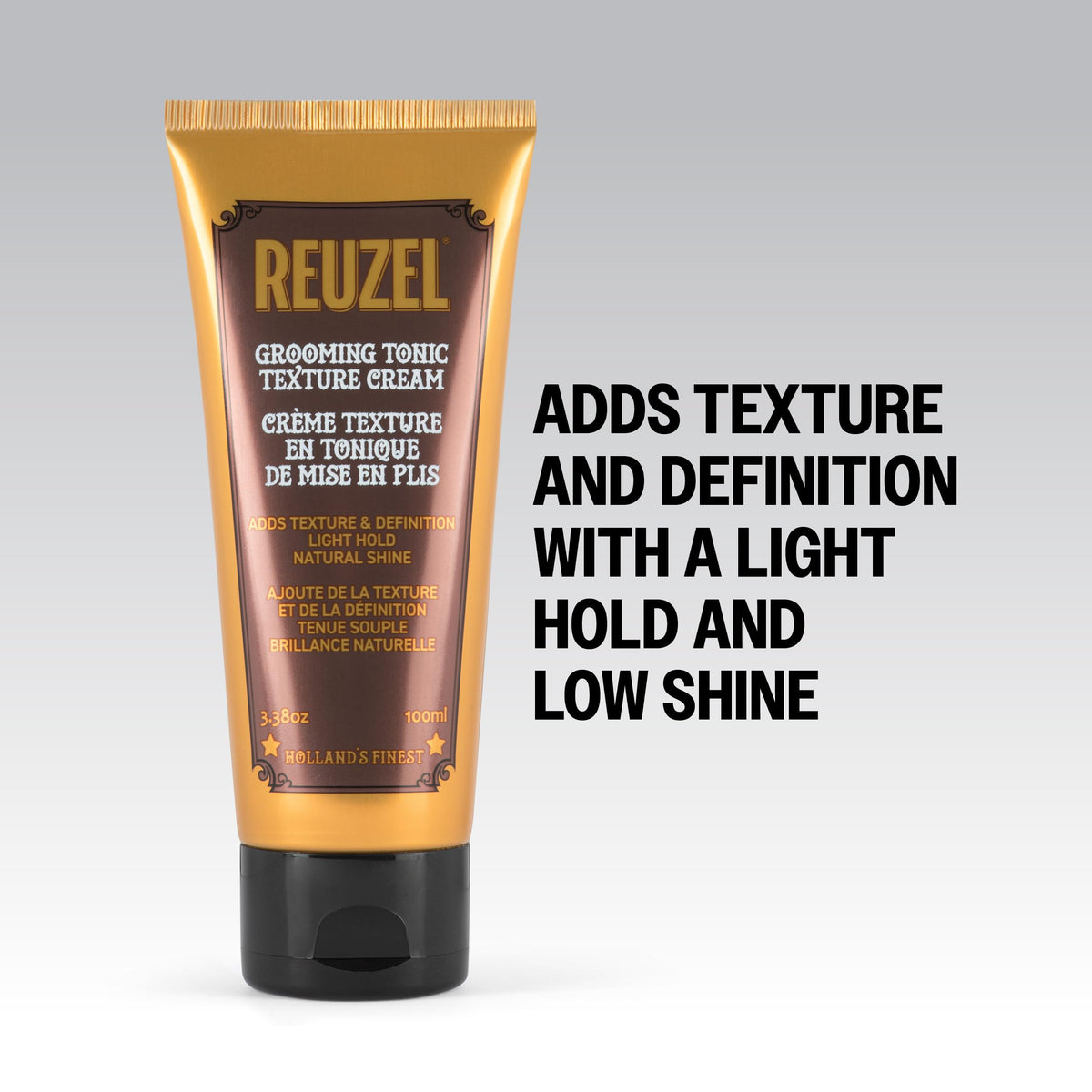 Texture close-up reveals natural finish without heaviness from REUZEL Texture Cream.