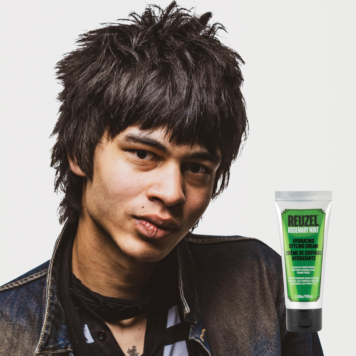 REUZEL Hydrating Style Cream bottle side view for everyday nourishment and manageability
