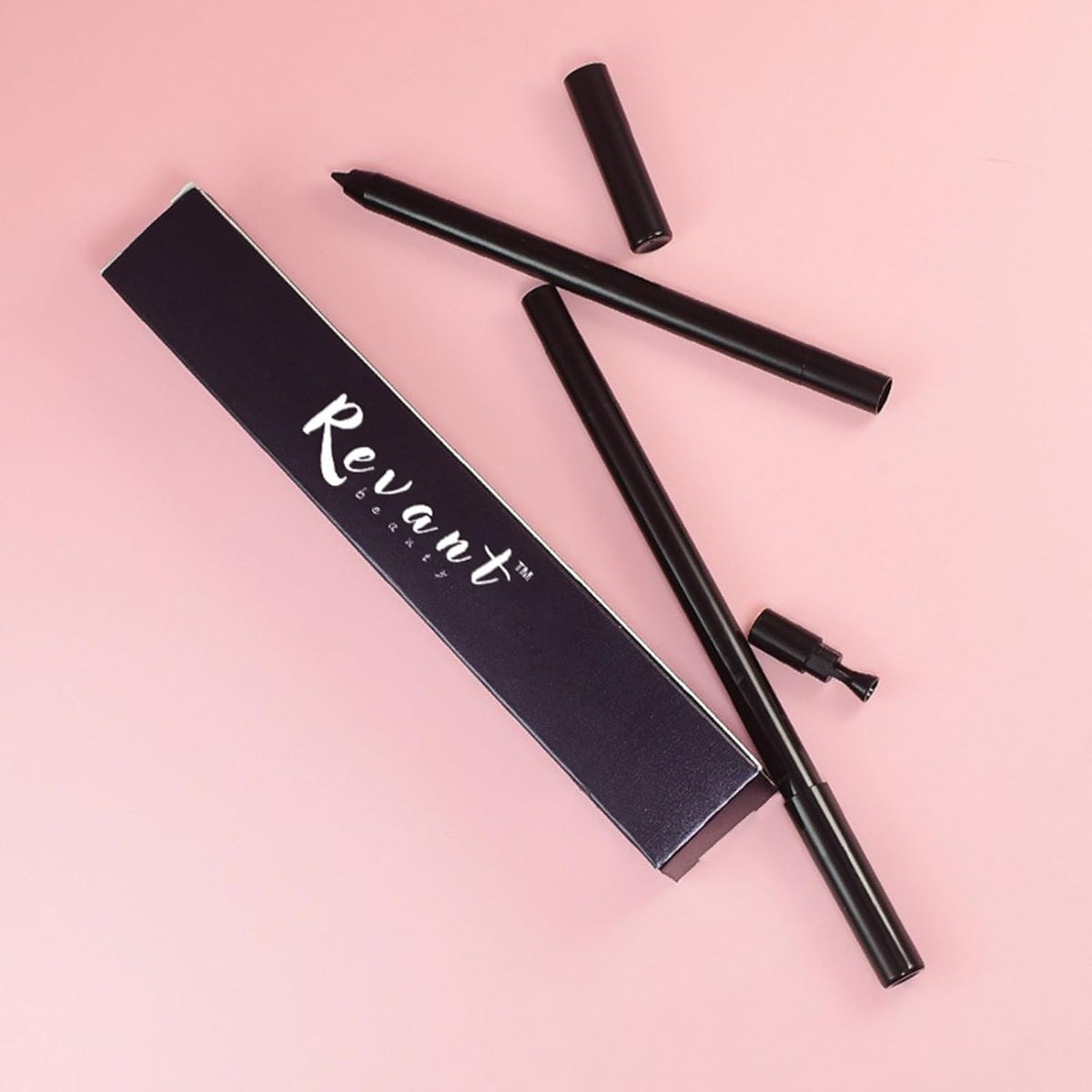 Dual-ended Revant Beauty eyeliner design offers versatile lash-line and waterline definition.