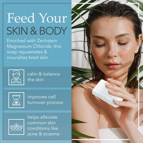 Reveka Skincare magnesium soap shaving-cream bar forms a smooth protective lather