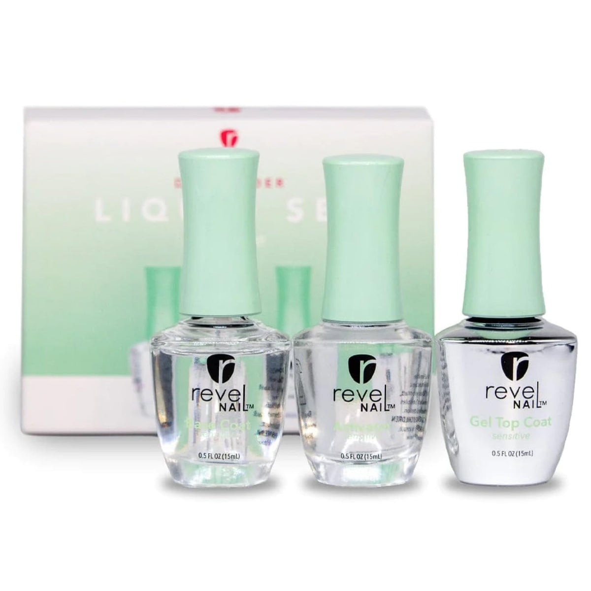 Revel Nail Sensitive Dip Base Coat bottle for strong adhesion and long wear
