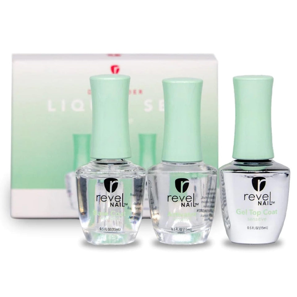 Revel Nail Sensitive Dip Base Coat bottle for strong adhesion and long wear