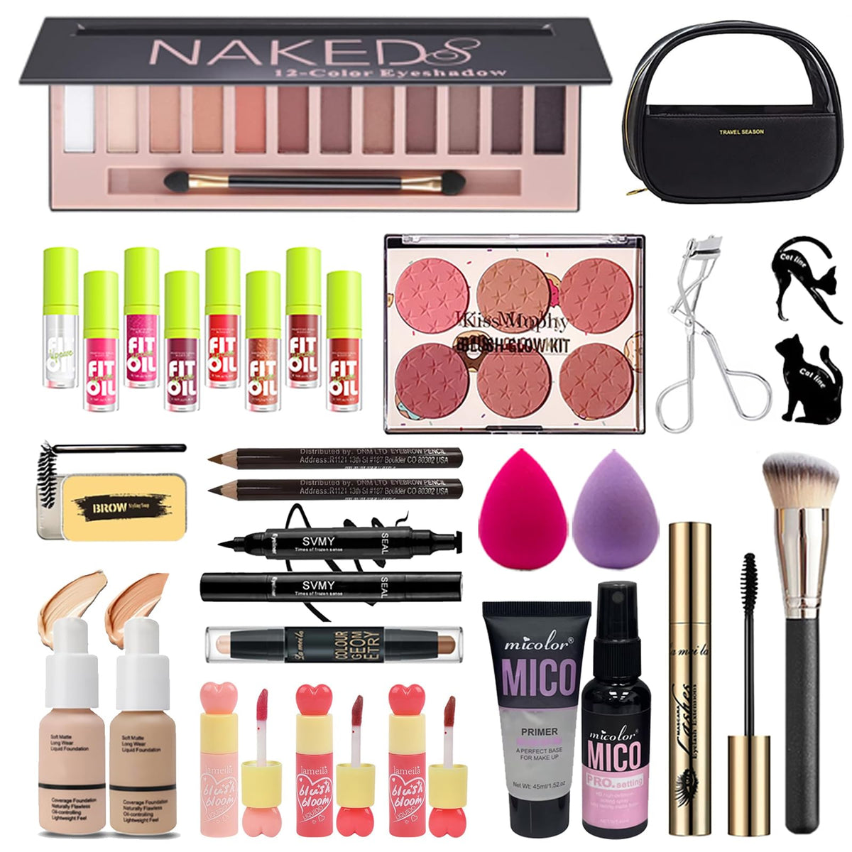 Revenext all-in-one makeup kit full set for versatile daily looks.