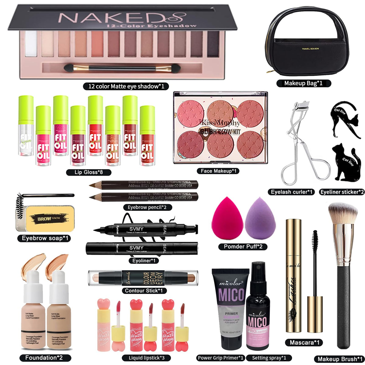 Revenext eyeshadow palette with shimmering shades for radiant eye makeup.