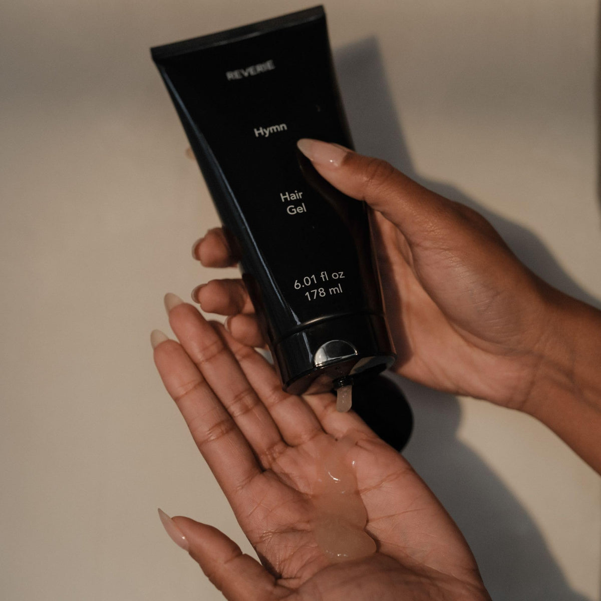 Lifestyle shot of Hymn Hair Gel for everyday styling