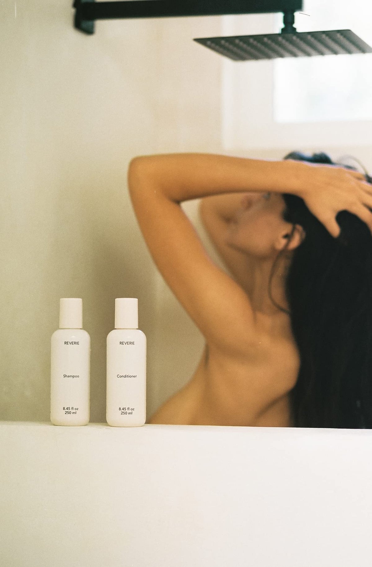 REVERIE Nourishing Conditioner pump dispenser enables easy, mess-free use.