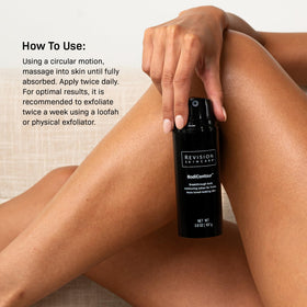 Revision Skincare BodiContour application on skin demonstrates lifting and firming potential.
