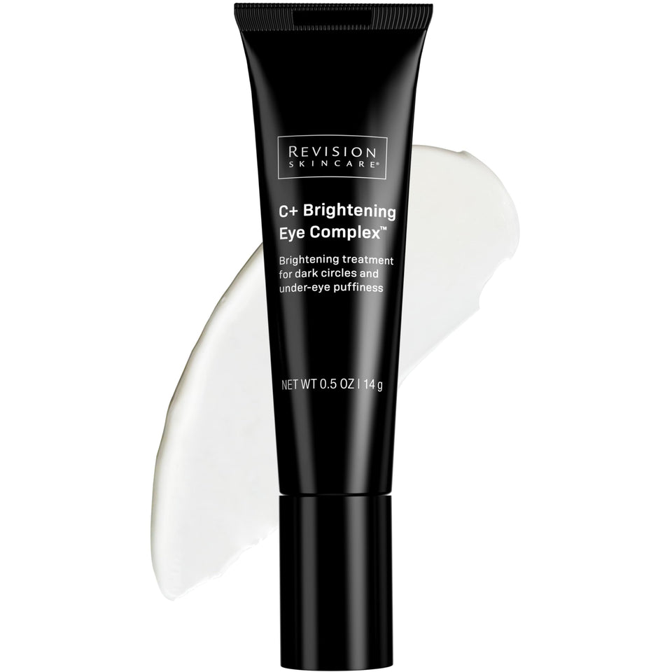 Revision Skincare C+ Brightening Eye Complex jar closeup showing premium packaging for brightening under-eye area