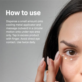 Revision Skincare C+ Brightening Eye Complex swatch on skin hints at instant radiance