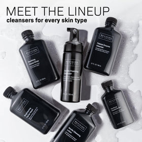 Revision Skincare Gentle Cleansing Lotion application closeup illustrating a soft cleansing ritual.