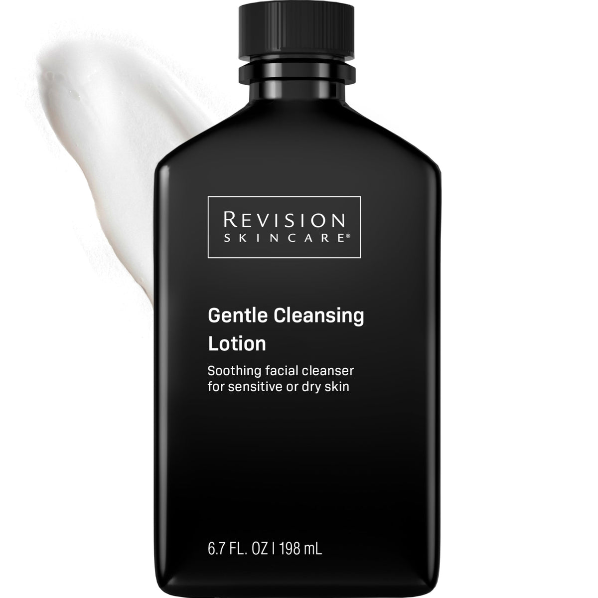 Revision Skincare Gentle Cleansing Lotion bottle front—fragrance-free formula for sensitive skin.