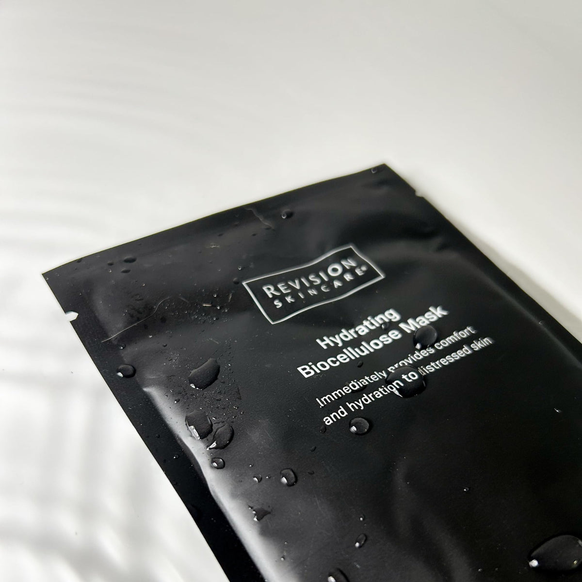 Revision Skincare 3D-fit mask on face demonstrates comfortable, full-face conformity