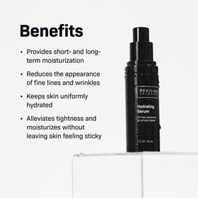 Revision Skincare Hydrating Serum dispense pump for quick application