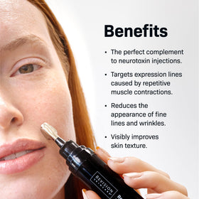 Revision Skincare Revox Line Relaxer Zamac tip delivering precise, cooling under-eye application.